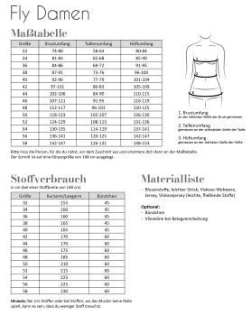 Papierschnittmuster Blusenshirt Fly Fadenkäfer